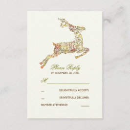 Placas RSVP do Casamento outono Deer