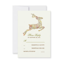 Placas RSVP do Casamento outono Deer