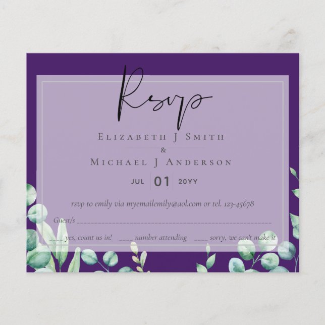 Placas RSVP Eucalyptus Verdadeiramente GREENERADAS (Frente)