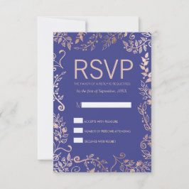 Placas RSVP Florais Douradas do Elegante Royal Ros