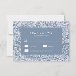 Placas RSVP Florais Dusty Blue Chinoiserie