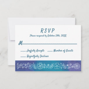 Placas RSVP Florais Vibrantes - Com Número de Conv