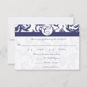 Placas RSVP Marinho Azul e Damasco Branco