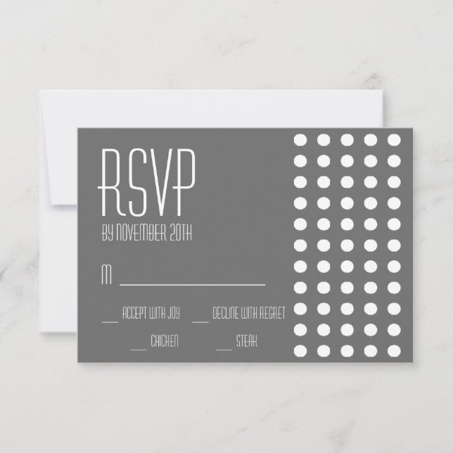 Placas RSVP Mini Bolinhas (Cinza Escura) (Frente)