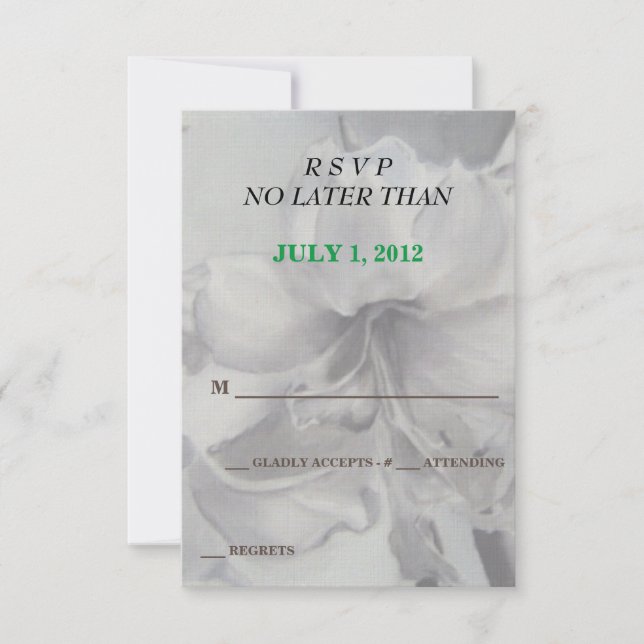 PLACAS RSVP PERSONALIZÁVEIS DE FLUXO AMARYLLIS (Frente)