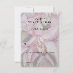 PLACAS RSVP PERSONALIZÁVEIS DE ORCHID DE TINTA TRO
