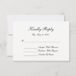 Placas RSVP preto e branco monograma e giros