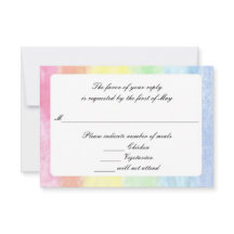 Placas RSVP "Rainbow Watercolor"