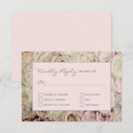 Placas RSVP Rosa Cor-de-Blush com Rosa Blush Rosa
