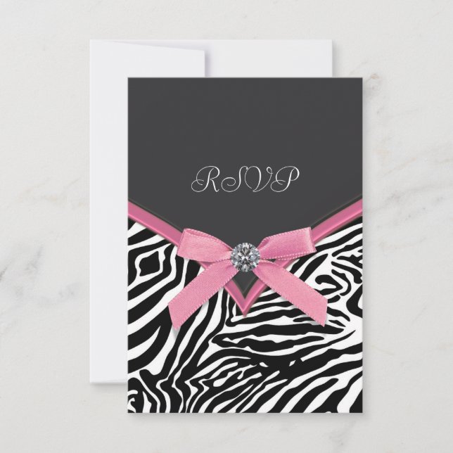 Placas RSVP Zebra rosa (Frente)