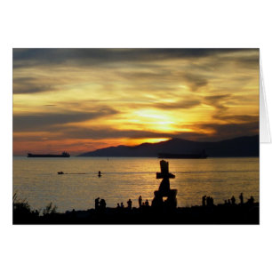 Placas Sunset Vancouver Cartões Personalizados In