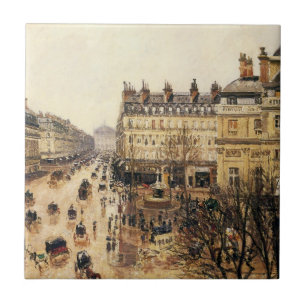 Place du Théâtre Français, Paris Chuva de Pissarro