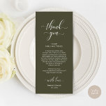 Place Setting Obrigado, Elegante Cartão Verde Oleí<br><div class="desc">Introduzindo o toque perfeito para a sua recepção de casamento - nosso elegante casamento Obrigado Coloque Cartões de Configuração, com o título "Celebração de Vamos"! Projetados para expressar sua profunda apreciação pela presença de cada convidado em seu dia especial, essas cartas são a maneira ideal de adicionar um toque pessoal...</div>