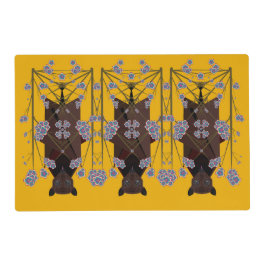 Placemato de madeira de raposa voadora