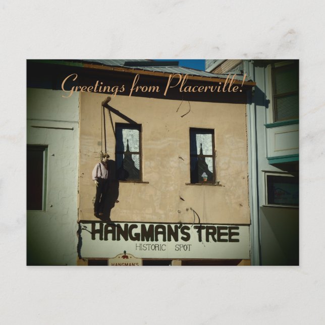 Placerville enforcando homem velho cartão postal d (Frente)