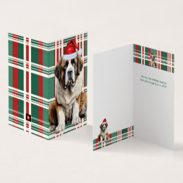 Plaid de Natal de Cachorro São Bernardo