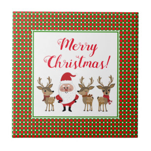 Plaid Natal Alegre Personalizado Papai Noel Rena
