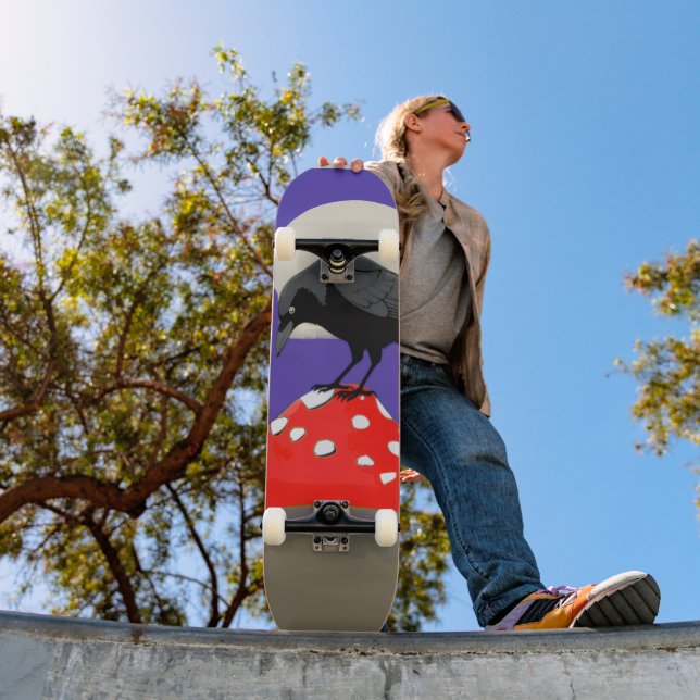 Planche de Skateboard Corbeau Mystique Gothique (Ao ar livre 1)