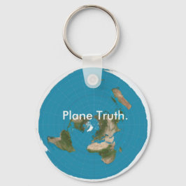 Plane Truth. Botão Chaveiro de Equidistante Azimut