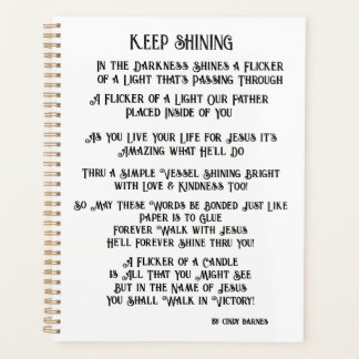 Planeador do Dia - Planejador Cristão com Poema Or