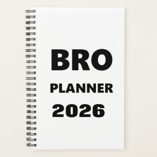 Planejador 2026 Homens Irmão Planejador Fonte Pret