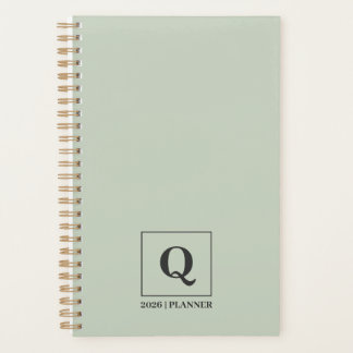 Planejador 2026 Verde Sage Minimalista