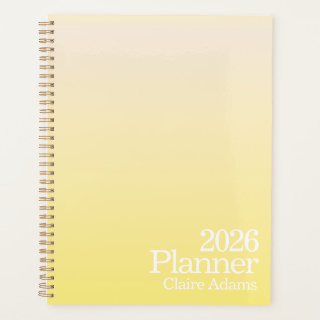 Planejador Amarelo Ombre Moderno (Frente)