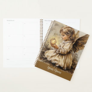 Planejador Anjo Vintage - Personalize Seu Nome