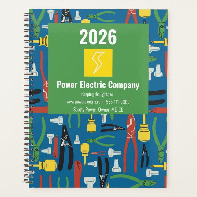 Planejador Anual Profissional para Eletricista 202 (Frente)
