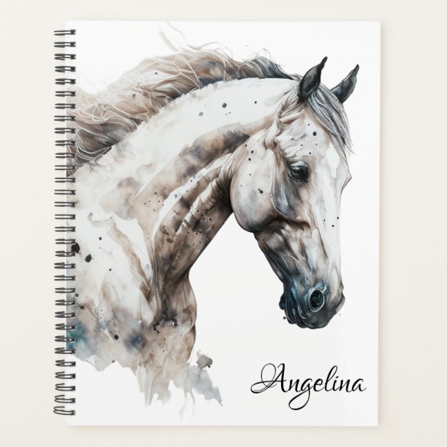 Planejador – Aquarela Cavalo Branco (Frente)