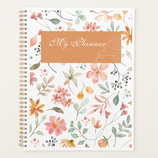 Planejador Aquarela Floral (Frente)
