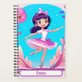Planejador Ballerina Cute com Nametag Personalizáv