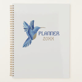 Planejador Beija-flor Azul – Ano Personalizável