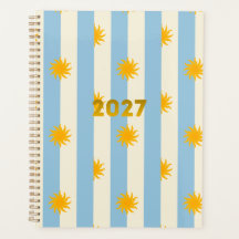 Planejador Blue Striped Sunburst 2027