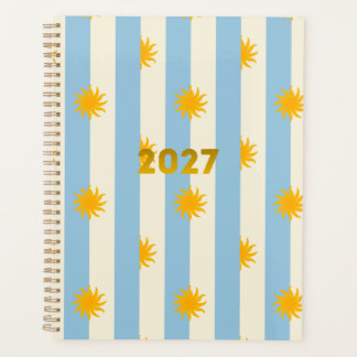 Planejador Blue Striped Sunburst 2027