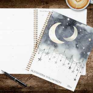 Planejador Boho Luas e Estrelas