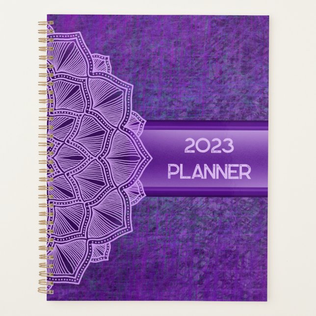 Planejador Boho Purple Mandala 2023 (Frente)
