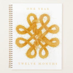 Planejador / Calendário NÓ CELTA Dourado 8.5x11
