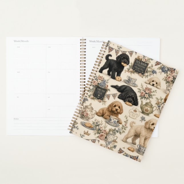 Planejador Cockapoo da Sala de Chá Britânica (Exibição)