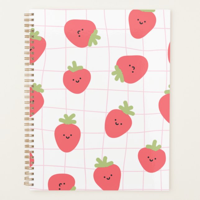 Planejador com capa fofa de morango (Frente)
