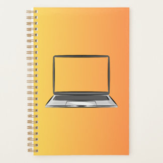 Planejador com logotipo de laptop