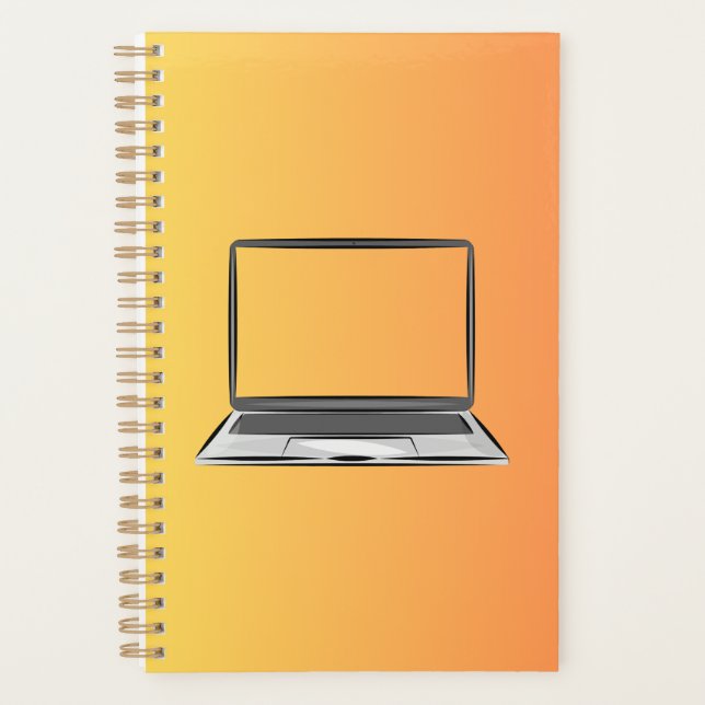 Planejador com logotipo de laptop (Frente)