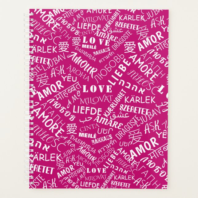 Planejador com Texto AMOR (Frente)