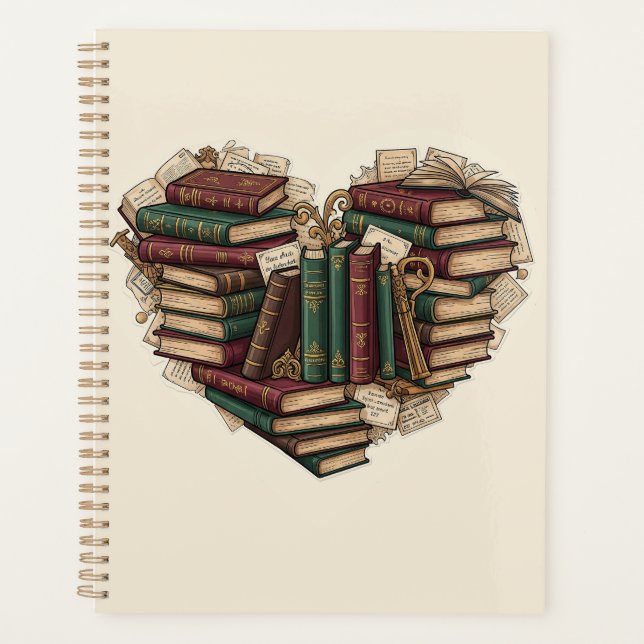 Planejador Coração de Livro (Frente)