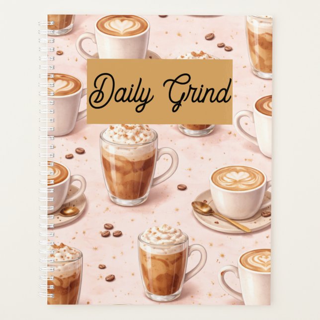 Planejador Daily Grind – Café Latte Lover  (Frente)