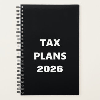 Planejador de 2026 Planos de Imposto Design Preto
