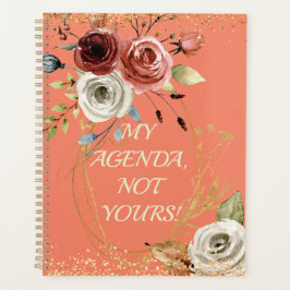 Planejador de Agenda do Buquê de Rosas de Aquarela