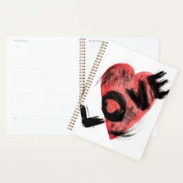 Planejador de Amor com Pinceladas Expressivas Cora
