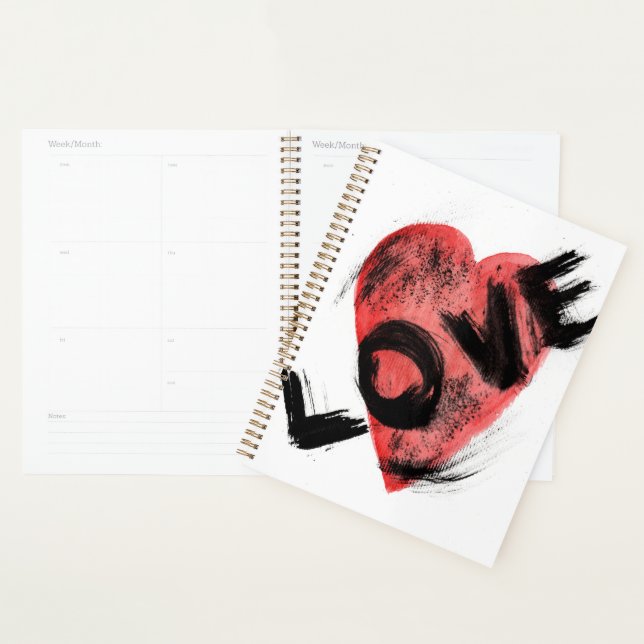 Planejador de Amor com Pinceladas Expressivas Cora (Exibição)