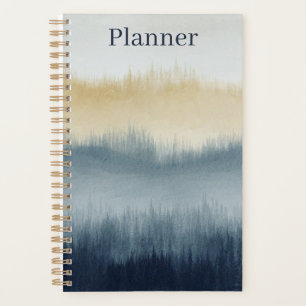 Planejador de Arte em Aquarela 5.5x8.5 Azul
